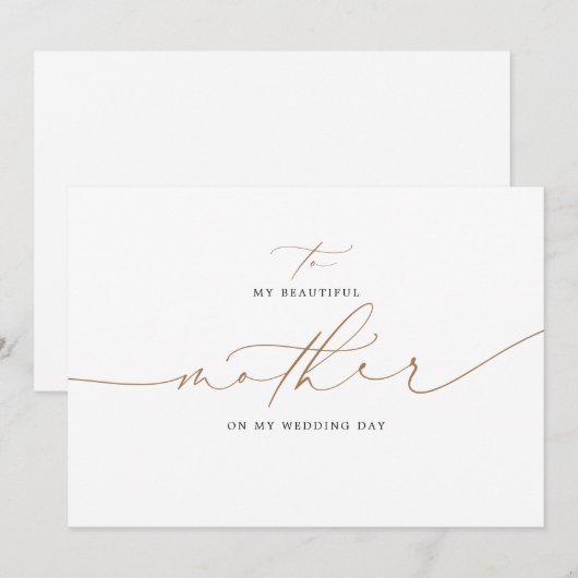 Naar mijn moeder op mijn huwelijksdag legant (Voorkant / Achterkant)