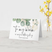 Naar mijn moeder trouwdag dank u van bruid bruideg kaart (Gele Bloem)