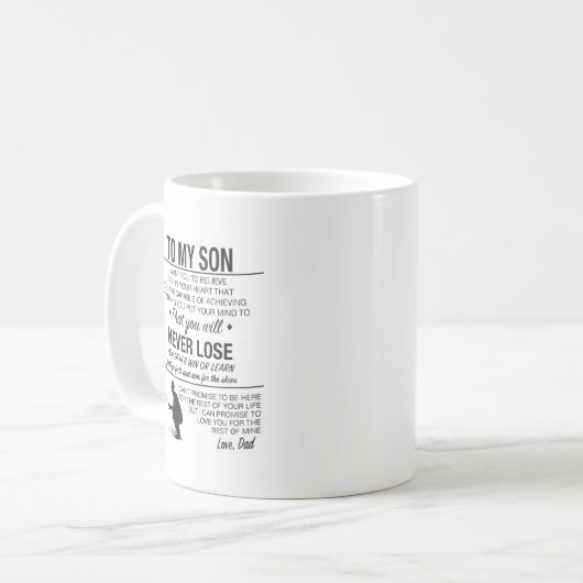 Naar mijn Mok, geschenk van papa Koffiemok (Voorkant links)