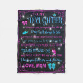 Naar mijn mooie dochter, geschenk van mam Fleece B (Voorkant)