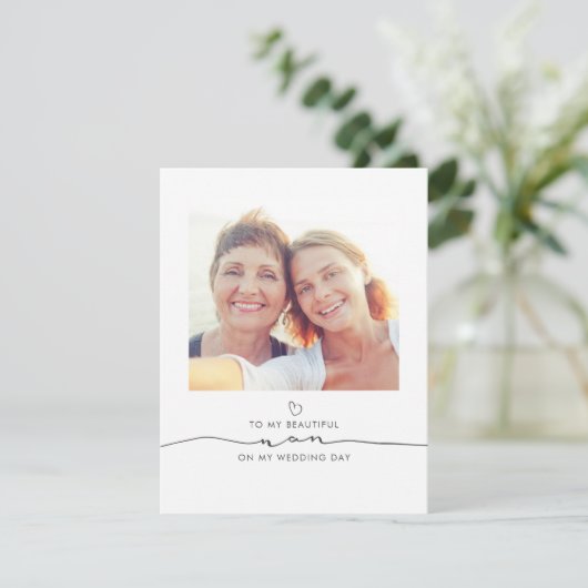 Naar mijn mooie Nan op mijn huwelijksdag (Staand voorkant)