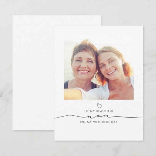 Naar mijn mooie Nan op mijn huwelijksdag (Voorkant / Achterkant)