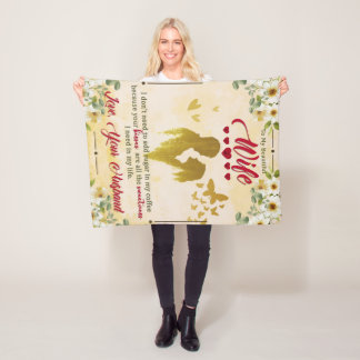 Naar mijn mooie vrouw van man geschenken fleece deken