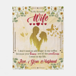 Naar mijn mooie vrouw van man geschenken fleece deken