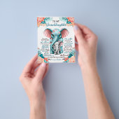Naar mijn olifant-dochter-Gift, dochter-dag Flyer (Hand)