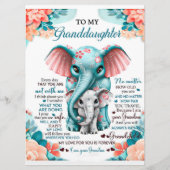 Naar mijn olifant-dochter-Gift, dochter-dag Menu (Voorkant)