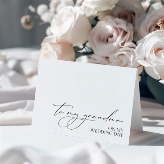 "Naar mijn oma op mijn trouwdag" Kaart