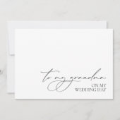 "Naar mijn oma op mijn trouwdag" Kaart (Voorkant)
