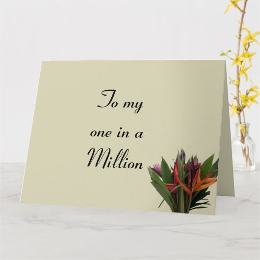 NAAR MIJN ONE IN A MILLION KAART (Gele Bloem)