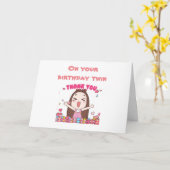 NAAR MIJN "OUDERE TWEELING" OP JE VERJAARDAG KAART (Gele Bloem)