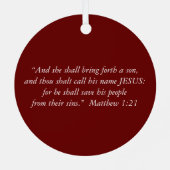 Naar mijn pastor Metal Ornament (Achterkant)