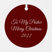 Naar mijn pastor Metal Ornament (Voorkant)