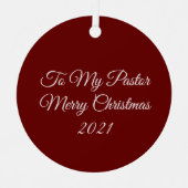 Naar mijn pastor Metal Ornament (Voorkant)