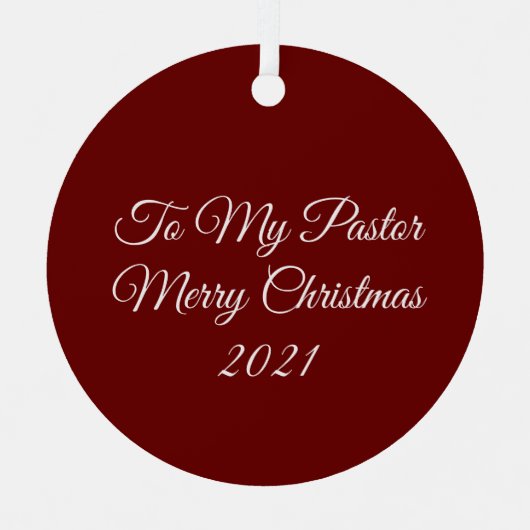 Naar mijn pastor Metal Ornament (Voorkant)