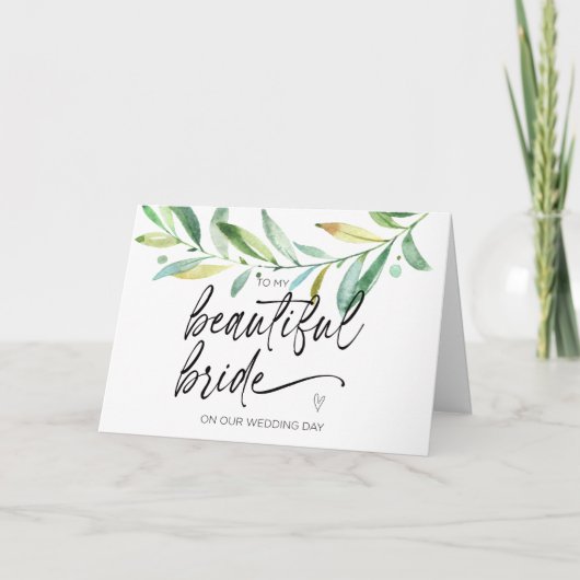 Naar mijn prachtige bruidbruidscadeau van de bruid kaart (Voorkant)