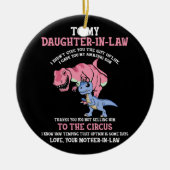 Naar mijn schoondochter keramisch ornament (Voorkant)