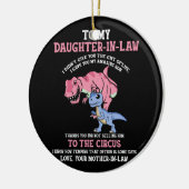 Naar mijn schoondochter keramisch ornament (Links)