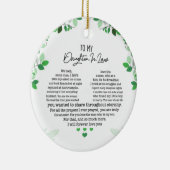 Naar mijn schoondochter keramisch ornament (Rechts)