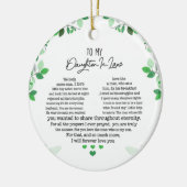 Naar mijn schoondochter keramisch ornament (Links)