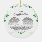 Naar mijn schoondochter keramisch ornament (Achterkant)