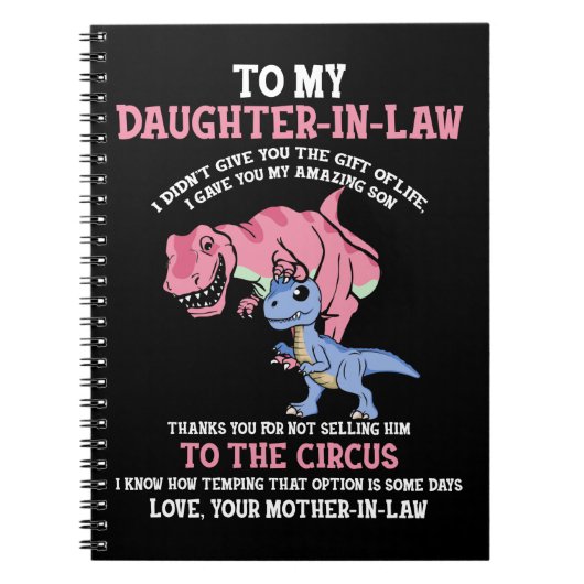 Naar mijn schoondochter notitieboek (Voorkant)