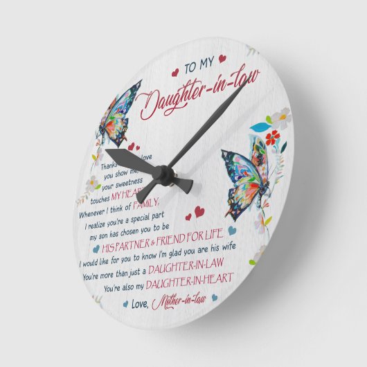 Naar mijn schoondochter ronde klok (Hoek)