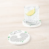 Naar mijn schoondochter zandsteen onderzetter (Zijkant)