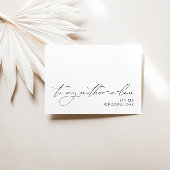 "Naar mijn schoonmoeder op mijn trouwdag" Kaart