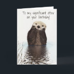 Naar mijn significante otter op zondag kaart<br><div class="desc">Dit ontwerp is gemaakt met behulp van digitale kunst. Het kan in het gebied worden aangepast door de klik aan te passen en de naam, initialen of woorden aan te passen. U kunt de tekstkleur en de stijl ook veranderen of de tekst voor een slechts ontwerp van het afbeelding schrappen....</div>