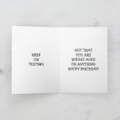 NAAR MIJN * SIS * MIDDELBARE LEEFTIJD SMS VERJAARD KAART (Binnen)
