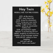 NAAR MIJN * SIS * MIDDELBARE LEEFTIJD SMS VERJAARD KAART (Gele Bloem)