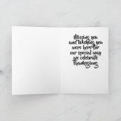 NAAR MIJN SOLDAAT BIJ THANKSGIVING MET LIEFDE FEESTDAGEN KAART (Binnen)