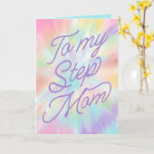 Naar mijn Stap Ma Pastel Tie Dye Card Kaart (Gele Bloem)