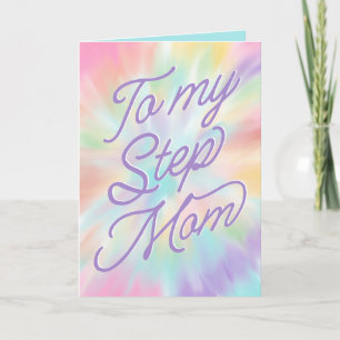 Naar mijn Stap Ma Pastel Tie Dye Card Kaart