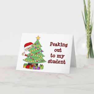 **NAAR MIJN STUDENT** HOOP DAT SANTA "GOED VOOR U  KAART