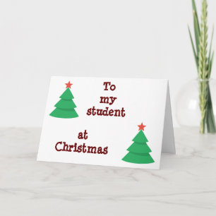 **NAAR MIJN STUDENT** HOOP DAT SANTA "GOED VOOR U  KAART