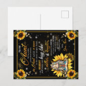 Naar mijn tante Gift, Cute Sunflower Gift van Niec Aankondigingskaart (Voorkant / Achterkant)