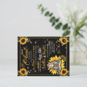 Naar mijn tante Gift, Cute Sunflower Gift van Niec Aankondigingskaart (Staand voorkant)