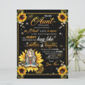 Naar mijn tante Gift, Cute Sunflower Gift van Niec Menu (Staand voorkant)