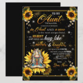Naar mijn tante Gift, Cute Sunflower Gift van Niec Menu (Voorkant / Achterkant)