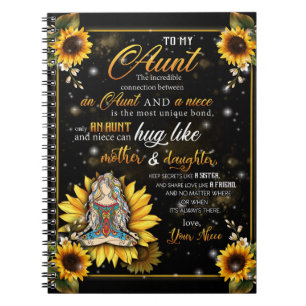 Naar mijn tante Gift, Cute Sunflower Gift van Niec Notitieboek