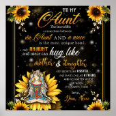Naar mijn tante Gift, Cute Sunflower Gift van Niec Poster (Voorkant)
