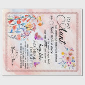 Naar mijn tante van Niece Flower Lover Gift Cadeaupapier (Vlak)