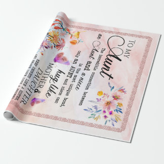 Naar mijn tante van Niece Flower Lover Gift Cadeaupapier