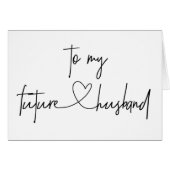 Naar mijn toekomstige echtgenoot-weddenschapskaart (Voorkant Horizontaal)