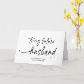 Naar mijn toekomstige man van Bride op huwelijksda Kaart (Gele Bloem)