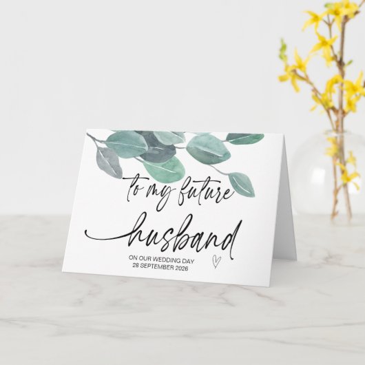 Naar mijn toekomstige man van Bride op huwelijksda Kaart (Gele Bloem)