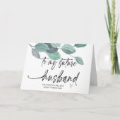 Naar mijn toekomstige man van Bride op huwelijksda Kaart (Voorkant)