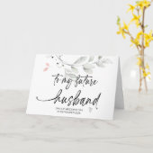 Naar mijn toekomstige man van Bride op huwelijksda Kaart (Gele Bloem)