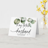 Naar mijn toekomstige man van Bride op huwelijksda Kaart (Gele Bloem)